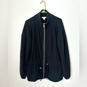 Liz Claiborne Utility Jacket Women’s XL Black Full Zip Mid Length Outerwear